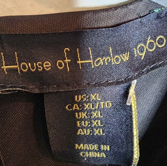 NWT House of Harlow black satin sleeveless maxi dress size XL - Picture 2 of 10